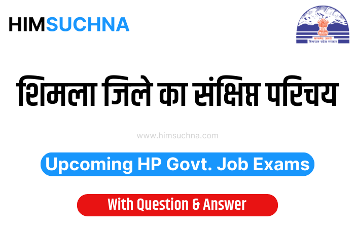 शिमला जिले का संक्षिप्त परिचय